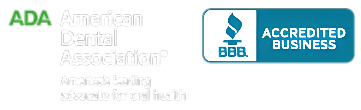 American Dental Association and BBB Accredited Business logos