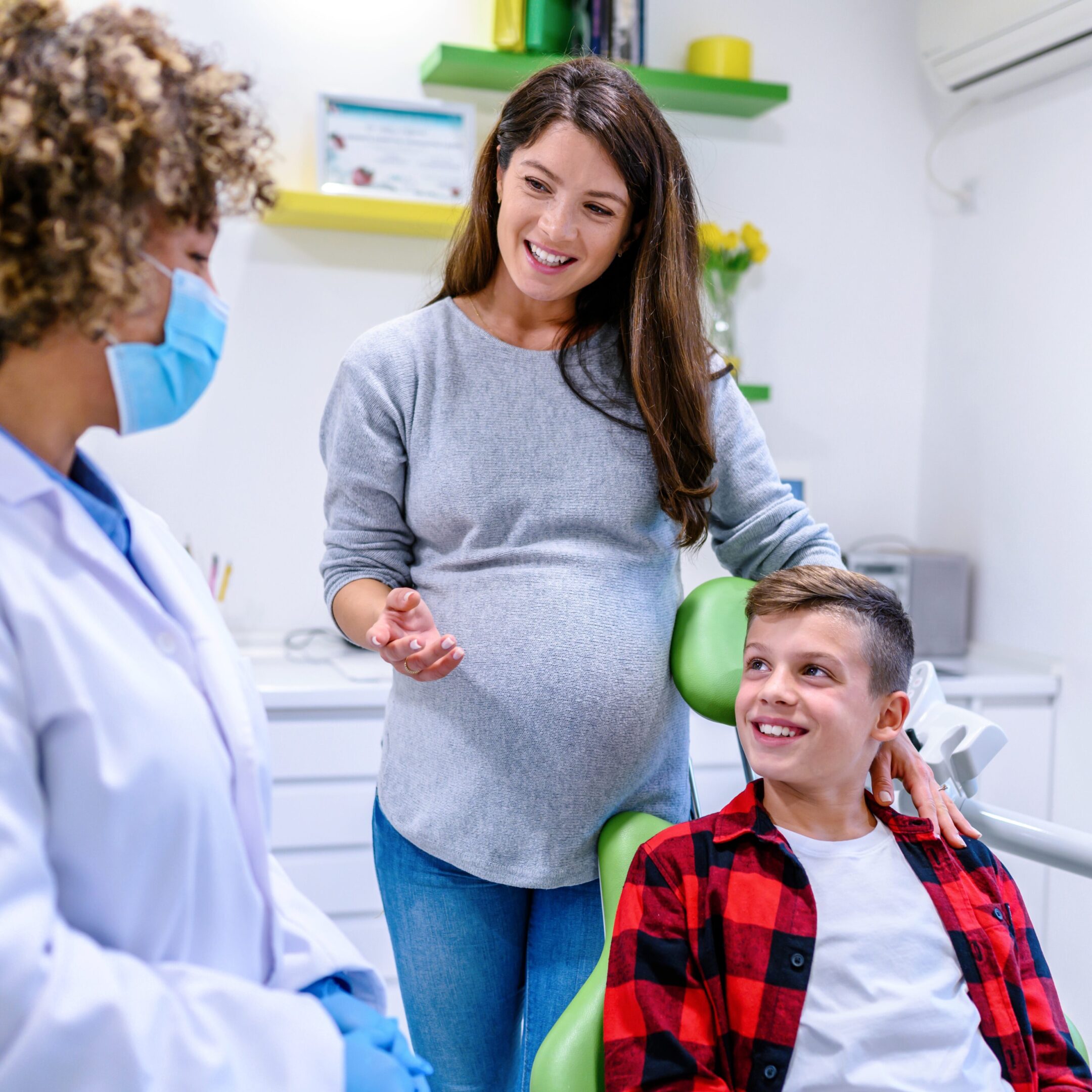 Family visit to the dentist office